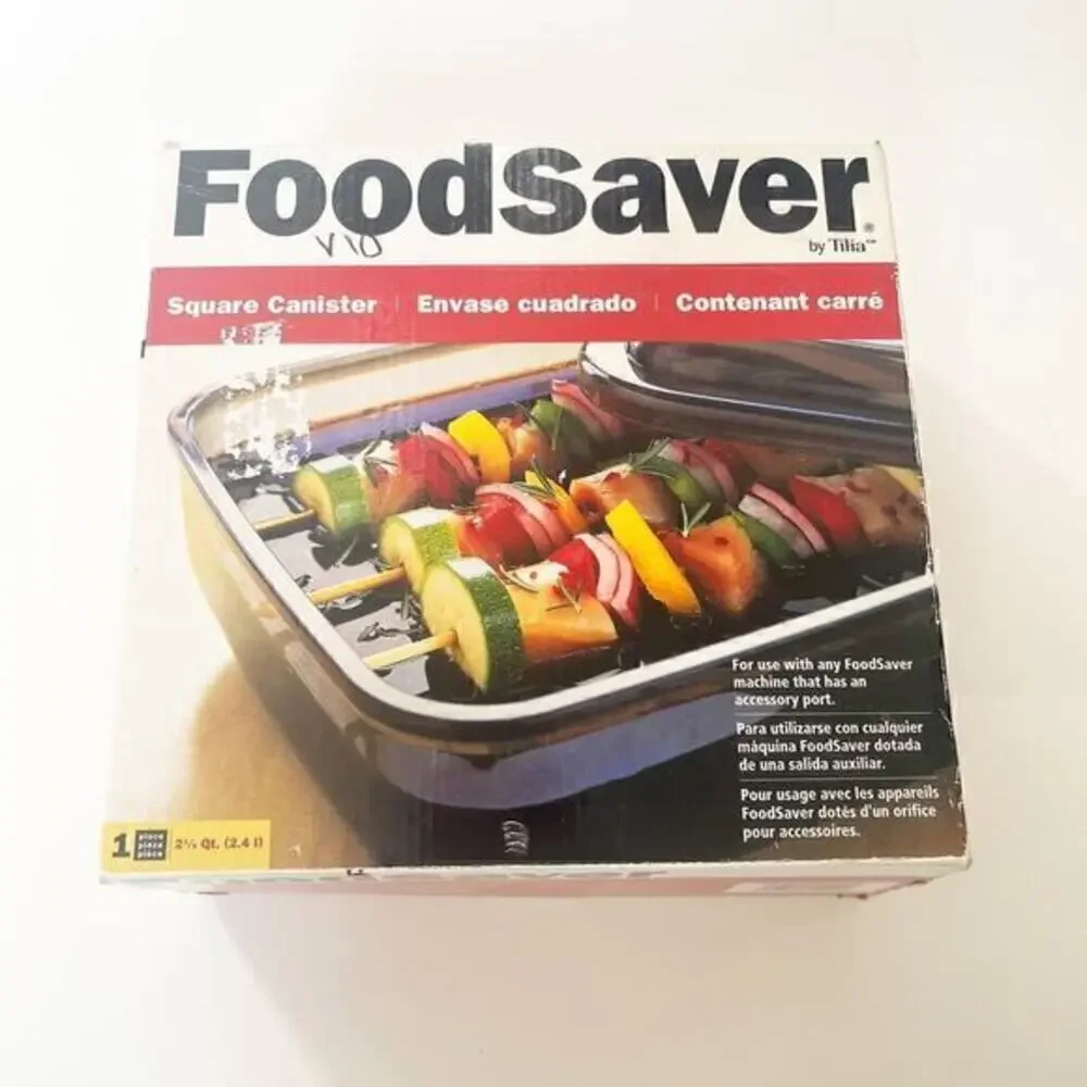 Foodsaver Quick‎ Marinate 2.25 Qt Square Vacuum Seal Marinating Canister New